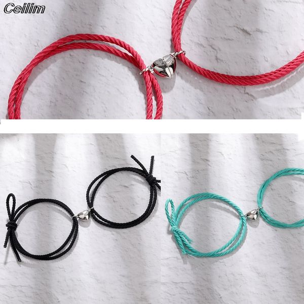 2pcs magnetic stainless steel heart pendant charm couple bracelet for lover friend men women braid rope bracelets 2021, Golden;silver
2pcs magnetic stainless steel heart pendant charm couple bracelet for lover friend men women braid rope bracelets 2021, Golden;silver