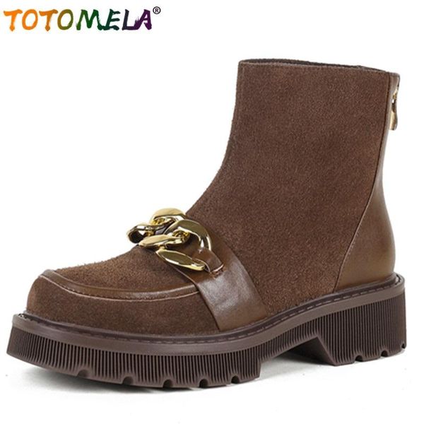boots totomela arrive ankle fashion women winter shoes hand made vintage cow suede ladies metal decoration, Black
boots totomela arrive ankle fashion women winter shoes hand made vintage cow suede ladies metal decoration, Black