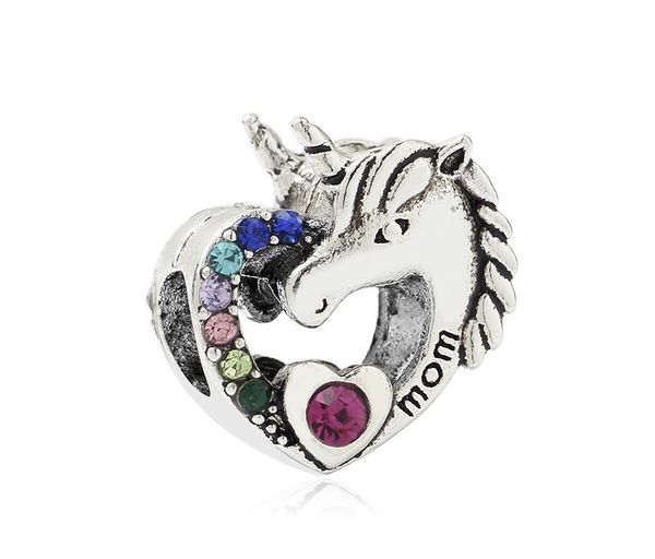 fits pandora bracelets 20pcs unicorn mom crystal heart silver charm bead fit original pandora bracelets diy jewelry for women gift, Black
fits pandora bracelets 20pcs unicorn mom crystal heart silver charm bead fit original pandora bracelets diy jewelry for women gift, Black