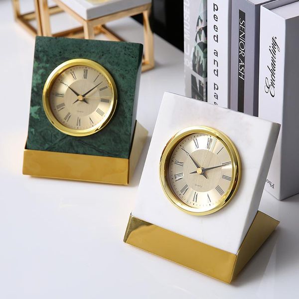 desk & table clocks modern clock ornaments creative white green marble crafts home living room bedroom deskdecoration furnishings
desk & table clocks modern clock ornaments creative white green marble crafts home living room bedroom deskdecoration furnishings