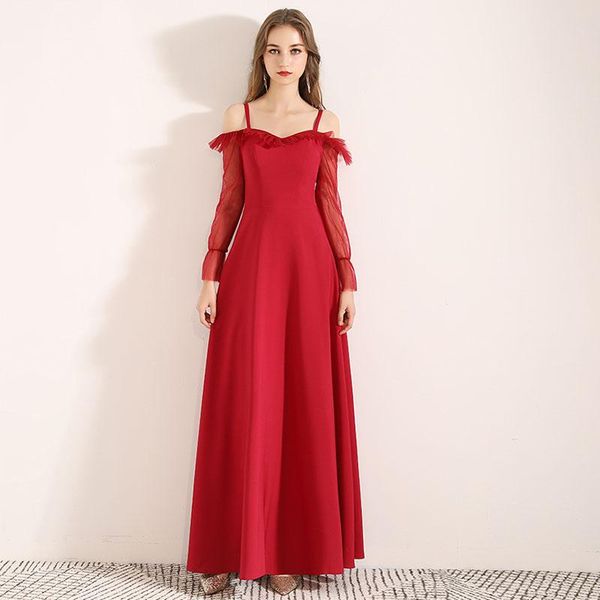party dresses off the shoulder red prom long sleeves ruched neckline 2021 a-line formal simple gowns, White;black
party dresses off the shoulder red prom long sleeves ruched neckline 2021 a-line formal simple gowns, White;black