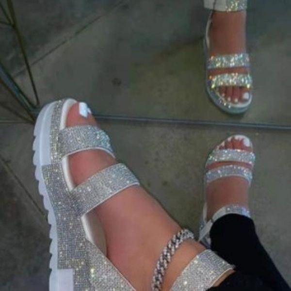 dress shoes 2021 ladies sandals fashionable rhinestone thick-soled jacket wear-resistant comfortable b1257, Black
dress shoes 2021 ladies sandals fashionable rhinestone thick-soled jacket wear-resistant comfortable b1257, Black