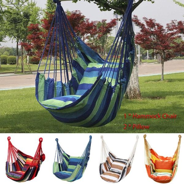 camp furniture outdoor hammock swing striped chair hanging portable relaxation canvas travel camping lazy with cushions
camp furniture outdoor hammock swing striped chair hanging portable relaxation canvas travel camping lazy with cushions