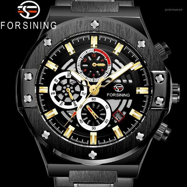 wristwatches forsining automatic mechanical men wristwatch military sport male clock gold skeleton waterproof man watch 691, Slivery;brown
wristwatches forsining automatic mechanical men wristwatch military sport male clock gold skeleton waterproof man watch 691, Slivery;brown