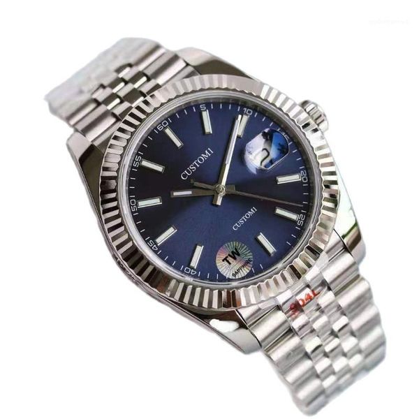 wristwatches 40mm men's watch automatic mechanical miyota8215 blue dial waterproof 904 stainless steel strap diving watch0008, Slivery;brown
wristwatches 40mm men's watch automatic mechanical miyota8215 blue dial waterproof 904 stainless steel strap diving watch0008, Slivery;brown