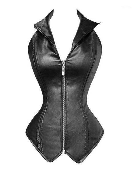 women's shapers faux leather black zipper overbust corset lapel halter strap steel boned waister cincher steampunk costume s-2xl, Black;white
women's shapers faux leather black zipper overbust corset lapel halter strap steel boned waister cincher steampunk costume s-2xl, Black;white