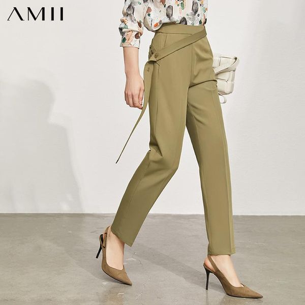 women's pants & capris amii minimalism summer offical lady solid high waist straight ankel-length trousers 12140513, Black;white
women's pants & capris amii minimalism summer offical lady solid high waist straight ankel-length trousers 12140513, Black;white