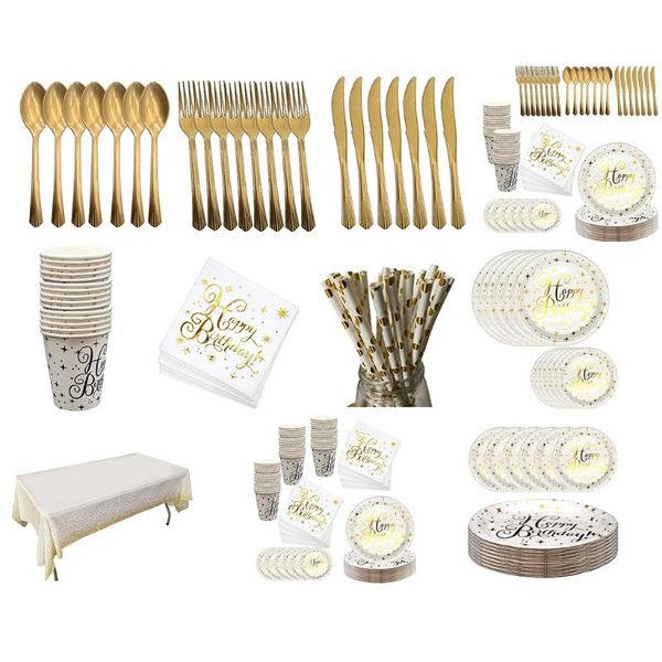 disposable dinnerware gold party supplies set paper plates napkins straw cups forks knives-bronzing tableware kit for birthdays
disposable dinnerware gold party supplies set paper plates napkins straw cups forks knives-bronzing tableware kit for birthdays