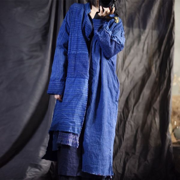 johnature autumn winter retro patchwork striped irregular windbreaker cotton linen comfortable all-match women coats 210521, Tan;black
johnature autumn winter retro patchwork striped irregular windbreaker cotton linen comfortable all-match women coats 210521, Tan;black