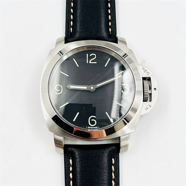 pam montre de luxe mens watches luxury watch 42/44/47mm fine steel case imported calf leather strap wristwatches, Slivery;brown
pam montre de luxe mens watches luxury watch 42/44/47mm fine steel case imported calf leather strap wristwatches, Slivery;brown