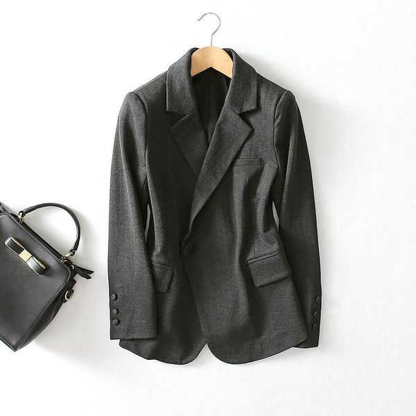 women's suits & blazers 2021 autumn winter grey black blazer for women formal jacket office work slim long sleeve female single button, White;black
women's suits & blazers 2021 autumn winter grey black blazer for women formal jacket office work slim long sleeve female single button, White;black