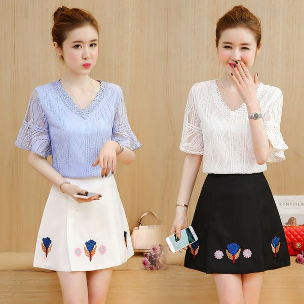 dresses 2021 lace high waist skirt set summer new korean fashion two piece a-line dress, Black;gray
dresses 2021 lace high waist skirt set summer new korean fashion two piece a-line dress, Black;gray