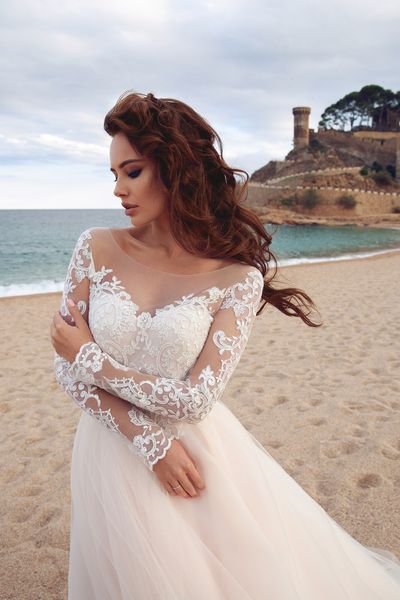 a-line wedding dress scoop long sleeves tulle boho gowns vestido de novia princess party dress robe de soirée femme, White
a-line wedding dress scoop long sleeves tulle boho gowns vestido de novia princess party dress robe de soirée femme, White