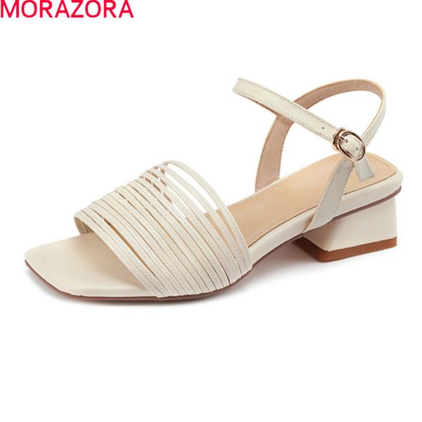 morazora big size 34-43 women sandals med heels square toe ladies party casual shoes summer genuine leather sandals 210506, Black
morazora big size 34-43 women sandals med heels square toe ladies party casual shoes summer genuine leather sandals 210506, Black