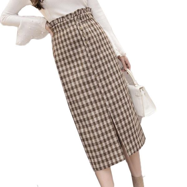 skirts vintage woolen split plaid skirt autumn winter casual women high waist long female midi elegant package hip w222, Black
skirts vintage woolen split plaid skirt autumn winter casual women high waist long female midi elegant package hip w222, Black