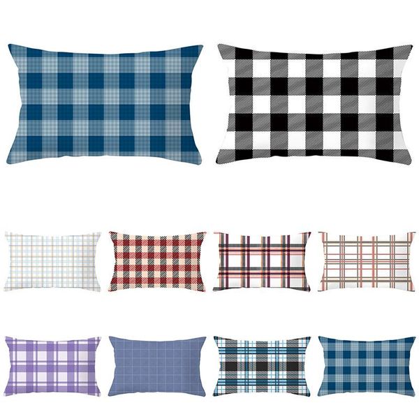 cushion/decorative pillow geometry cushion cover 30x50 polyester pillowcase decorative sofa cushions pillowcover home decor black yellow cas