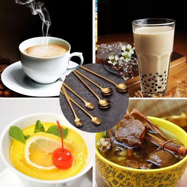spoons retro style coffee stirring round head tableware square steel long handle bar golden spoon supplies
spoons retro style coffee stirring round head tableware square steel long handle bar golden spoon supplies