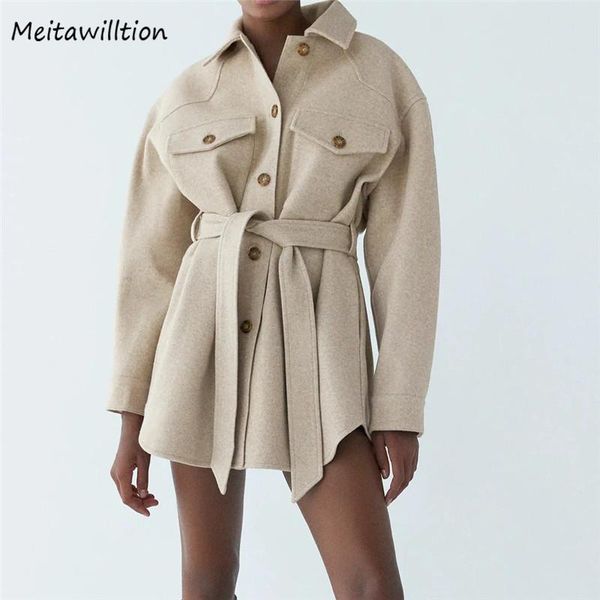 women's jackets 2021 autumn winter woolen jacket coat vintage pocket long sleeve with belt casual solid office outerwear, Black;brown
women's jackets 2021 autumn winter woolen jacket coat vintage pocket long sleeve with belt casual solid office outerwear, Black;brown