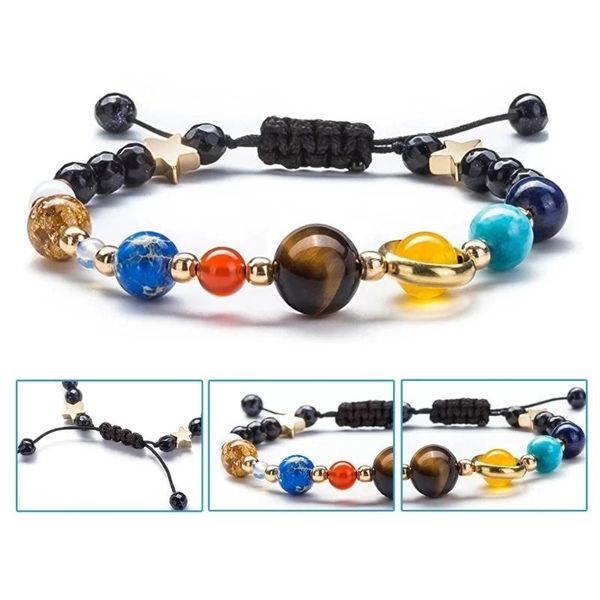 charm bracelets 9 planets pluto universe beads bangles & fashion jewelry natural solar system energy bracelet for women or men, Golden;silver
charm bracelets 9 planets pluto universe beads bangles & fashion jewelry natural solar system energy bracelet for women or men, Golden;silver