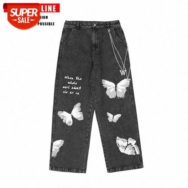 tkpa country men's butterfly graffiti printing metal chain decoration denim trousers wide-leg straight-leg pants #lm5c, Blue
tkpa country men's butterfly graffiti printing metal chain decoration denim trousers wide-leg straight-leg pants #lm5c, Blue