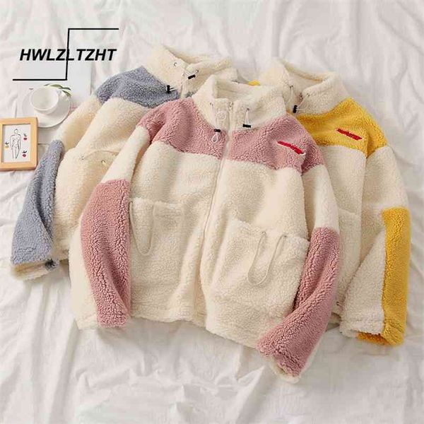 autumn lambswool coats large sizes winter warm women parker patchwork sheepskin coat casual baseball jacket 210918, Black;brown
autumn lambswool coats large sizes winter warm women parker patchwork sheepskin coat casual baseball jacket 210918, Black;brown