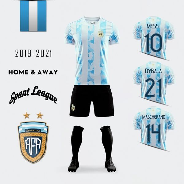20-21 argentina football shirt americas cup national team home children's no. 10 messi football set, Gray
20-21 argentina football shirt americas cup national team home children's no. 10 messi football set, Gray