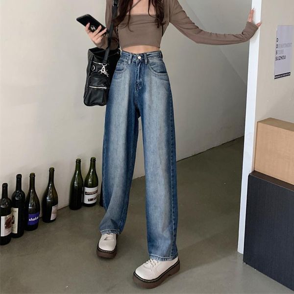 women's jeans denim pants autumn korean 2021 slim fashion age reduction versatile washed tie dyed wide leg female students, Blue
women's jeans denim pants autumn korean 2021 slim fashion age reduction versatile washed tie dyed wide leg female students, Blue