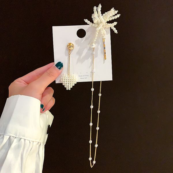 925 silver needle pearl fashion geometric personality asymmetric net red versatile earrings hairpin one piece
925 silver needle pearl fashion geometric personality asymmetric net red versatile earrings hairpin one piece