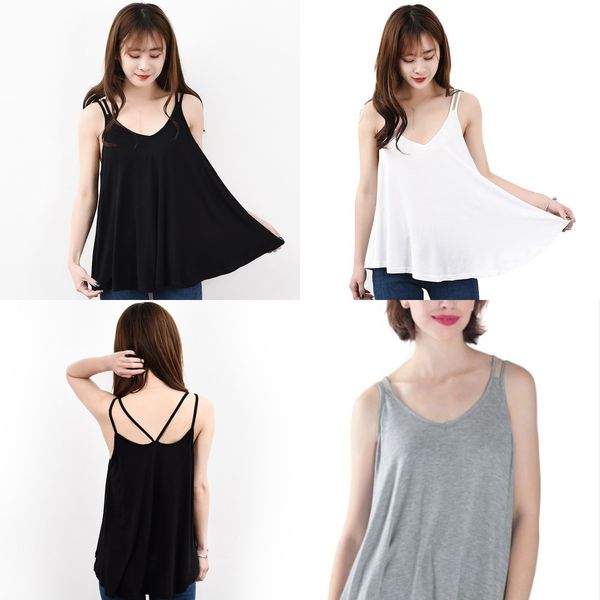 add fat mm extra large spring and summer women's suspender modal cross vest bottomed shirt 200kg loose, Black;white
add fat mm extra large spring and summer women's suspender modal cross vest bottomed shirt 200kg loose, Black;white