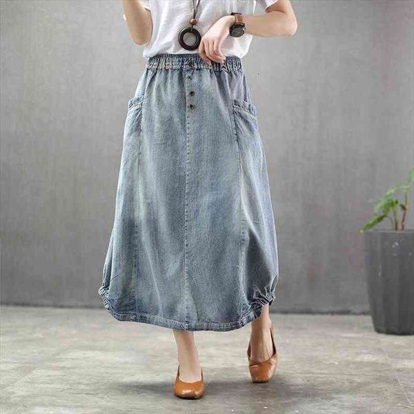 autumn long maxi jeans womens skirts korean style casual vintage high elastic waist pocket button denim oversized, Black
autumn long maxi jeans womens skirts korean style casual vintage high elastic waist pocket button denim oversized, Black