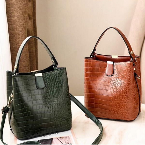 alligator bucket bags women crocodile pattern handbag retro totes ladies pu leather shoulder messengerbags green fashion, Blue;pink
alligator bucket bags women crocodile pattern handbag retro totes ladies pu leather shoulder messengerbags green fashion, Blue;pink