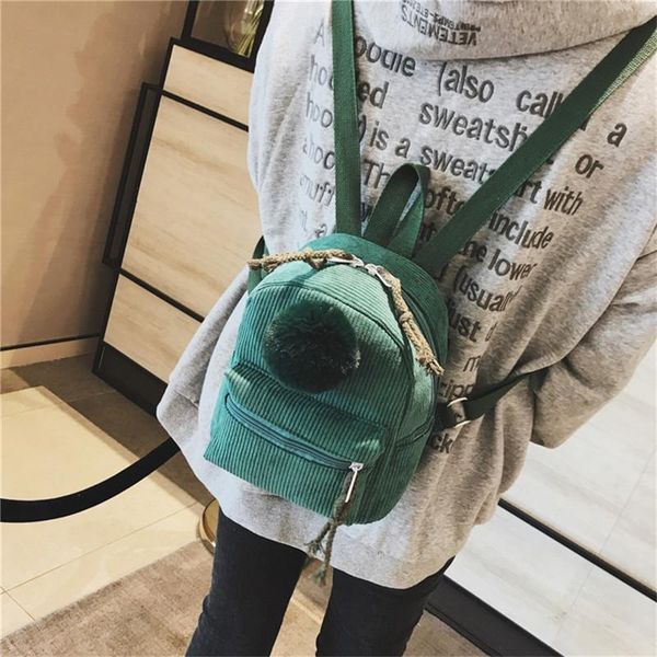 backpack 2021 corduroy women pure color hairball travel bag fashion girls female mochila bagpack pack #40
backpack 2021 corduroy women pure color hairball travel bag fashion girls female mochila bagpack pack #40