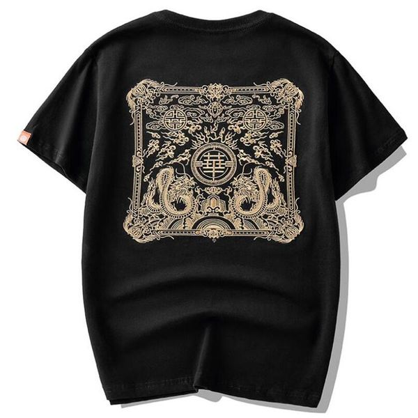 men's t-shirts china dragon embroidery youth black short sleeve t-shirt 2021 summer streetwear hip hop fashion casual cotton loose, White;black
men's t-shirts china dragon embroidery youth black short sleeve t-shirt 2021 summer streetwear hip hop fashion casual cotton loose, White;black