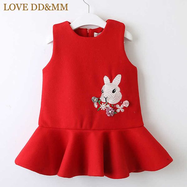 love dd&mm girls dresses winter kid's clothing girls cute rabbit flower embroidery zipper ruffled thick woolen dress 210715, Red;yellow
love dd&mm girls dresses winter kid's clothing girls cute rabbit flower embroidery zipper ruffled thick woolen dress 210715, Red;yellow