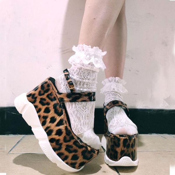 dress shoes 2021 large size 43 tie dye color leopard fashion gothic style platform summer thick heel wedges women sandals, Black
dress shoes 2021 large size 43 tie dye color leopard fashion gothic style platform summer thick heel wedges women sandals, Black