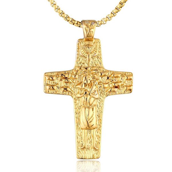 pendant necklaces megin d stainless steel titanium retro cross virgin holy mother maria of god collar chain necklace for men women jewelry, Silver
pendant necklaces megin d stainless steel titanium retro cross virgin holy mother maria of god collar chain necklace for men women jewelry, Silver