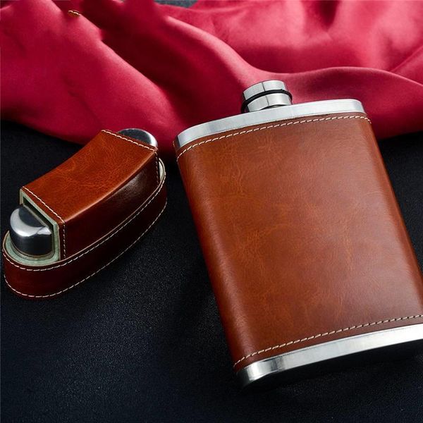 hip flasks brown leather holster buckle flask 8 oz stainless steel flagons
hip flasks brown leather holster buckle flask 8 oz stainless steel flagons