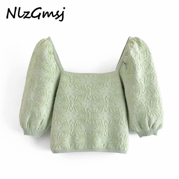 sweater women green crop jacquard knitted cropped woman square neck summer 03 210628, White;black
sweater women green crop jacquard knitted cropped woman square neck summer 03 210628, White;black