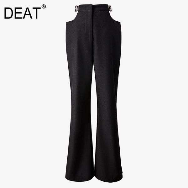 high elastic waist trousers slim fit pants women black hollow adjustable belt all-match fashion tide summer 210421, Black;white
high elastic waist trousers slim fit pants women black hollow adjustable belt all-match fashion tide summer 210421, Black;white