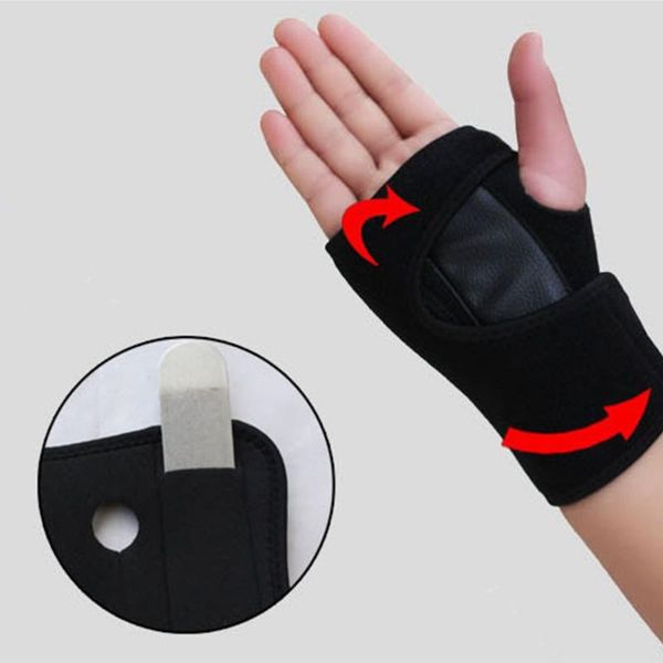 wrist hand pain relief brace support steel band carpal tunnel splint arthritis sprains black right/left, Black;red
wrist hand pain relief brace support steel band carpal tunnel splint arthritis sprains black right/left, Black;red