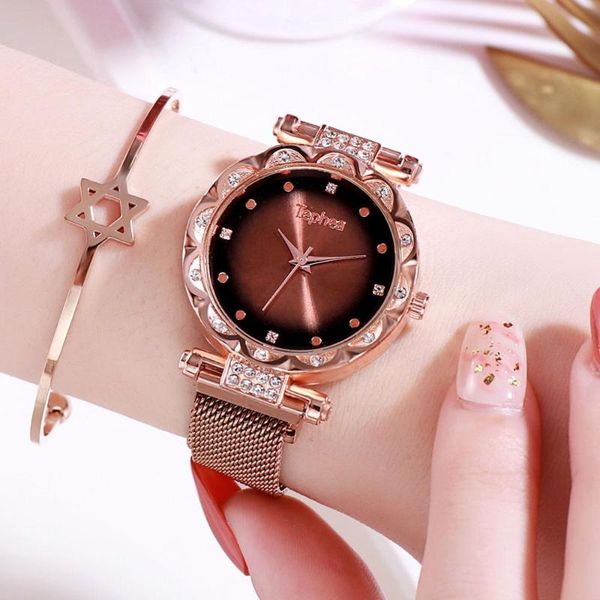 wristwatches fashion women's watches mesh steel ladies watch women young girl simple clock zegarek damski, Slivery;brown 
wristwatches fashion women's watches mesh steel ladies watch women young girl simple clock zegarek damski, Slivery;brown
