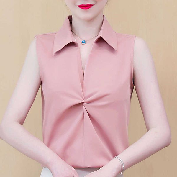 blusas mujer de moda blouse women sleeveless summer blouse women turn down collar chiffon blouse shirt clothes d39 210602, White
blusas mujer de moda blouse women sleeveless summer blouse women turn down collar chiffon blouse shirt clothes d39 210602, White