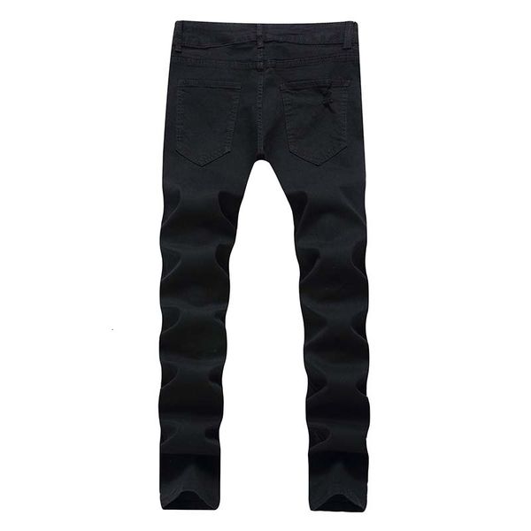 new men casual jeans denim pants straight distressed knees holes mid waist regular, Blue
new men casual jeans denim pants straight distressed knees holes mid waist regular, Blue