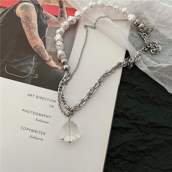 pendant necklaces lovoacc chic asymmetric beaded pearls necklace for women chunky chain transparent crystal chokers accessories, Silver
pendant necklaces lovoacc chic asymmetric beaded pearls necklace for women chunky chain transparent crystal chokers accessories, Silver