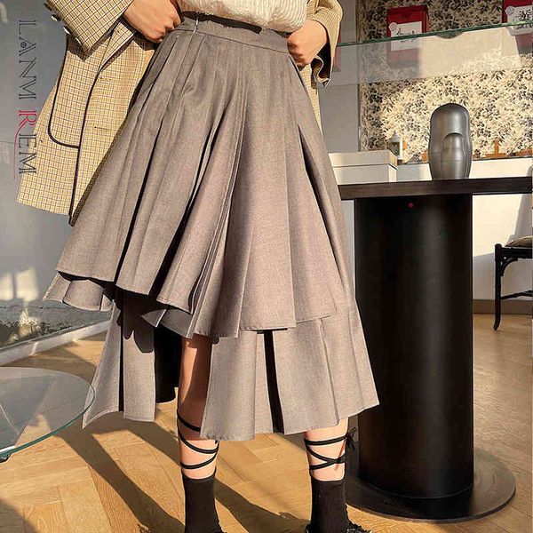 high waist khaki asymmetric personality long pleated skirt women's fashion trend spring and autumn 2e1155 210507, Black
high waist khaki asymmetric personality long pleated skirt women's fashion trend spring and autumn 2e1155 210507, Black