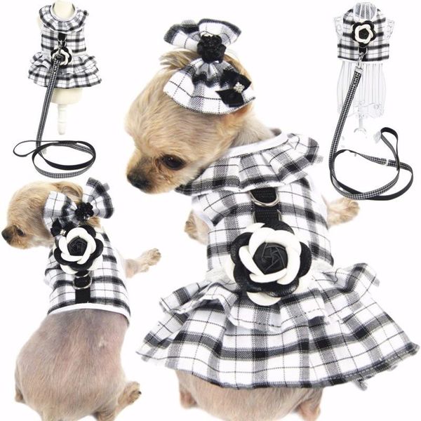 cat collars & leads handmade princess dog dress harness and leash set black plaid pet vest training rope accessories for small dogs
cat collars & leads handmade princess dog dress harness and leash set black plaid pet vest training rope accessories for small dogs