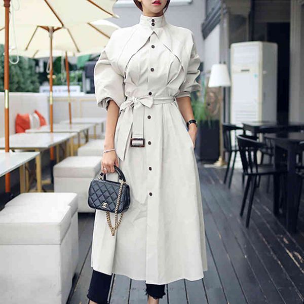 2021 winter female single-breasted jacket loose the coat line chic outerwear bussiness long trench, Black
2021 winter female single-breasted jacket loose the coat line chic outerwear bussiness long trench, Black