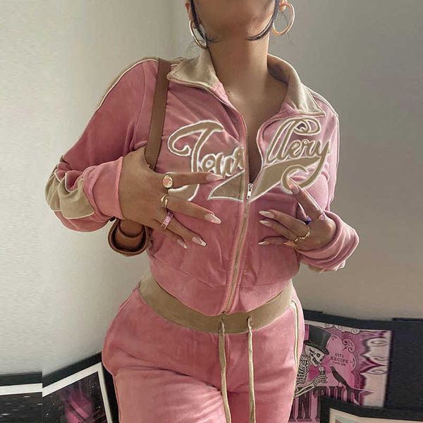jaded y2k london two piece set women tracksuits autumn winter streetwear letter embroidery long sleeve jacket pants sets 210930, White
jaded y2k london two piece set women tracksuits autumn winter streetwear letter embroidery long sleeve jacket pants sets 210930, White