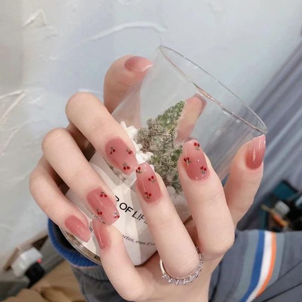 false nails fake crystal cherry short nail stickers finished 24 with glue tn, Red;gold
false nails fake crystal cherry short nail stickers finished 24 with glue tn, Red;gold