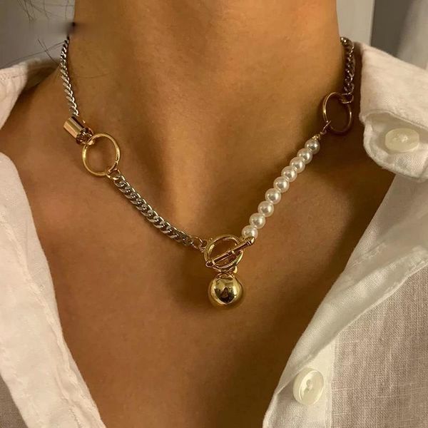 pendant necklaces ae-canfly 2021 punk pearl thin curb link choker necklace small ball toggle clasp lasso for women jewelry, Silver
pendant necklaces ae-canfly 2021 punk pearl thin curb link choker necklace small ball toggle clasp lasso for women jewelry, Silver